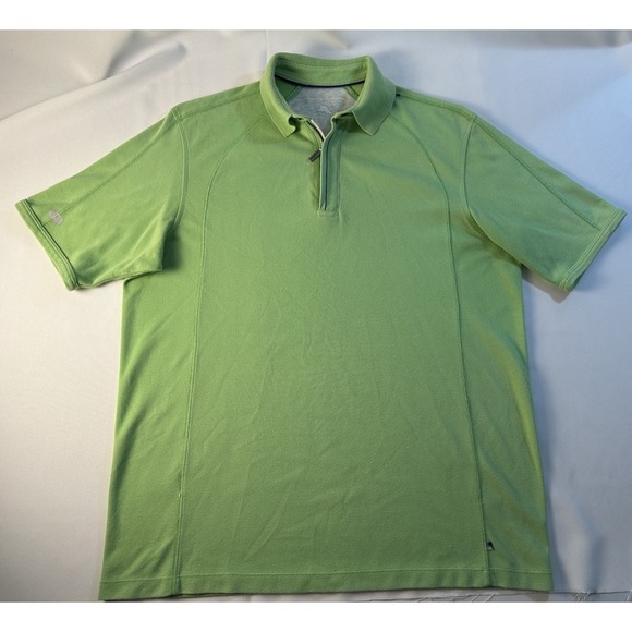 Tommy Bahama Shirt Mens Medium Performance‎ Beach Golf 1/4 Zip Polo Green - Picture 1 of 11